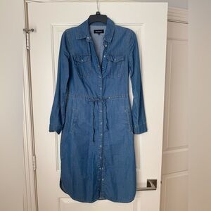 Blue Denim Shirt Dress